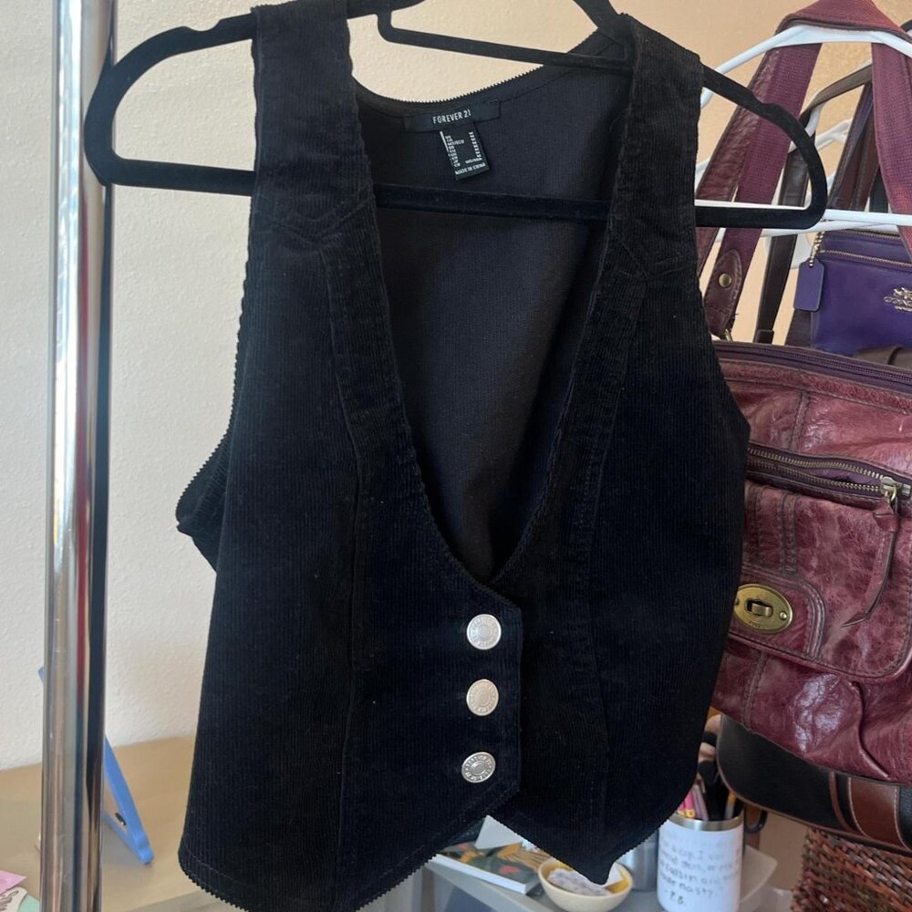 Forever 21 Women's Black Vest